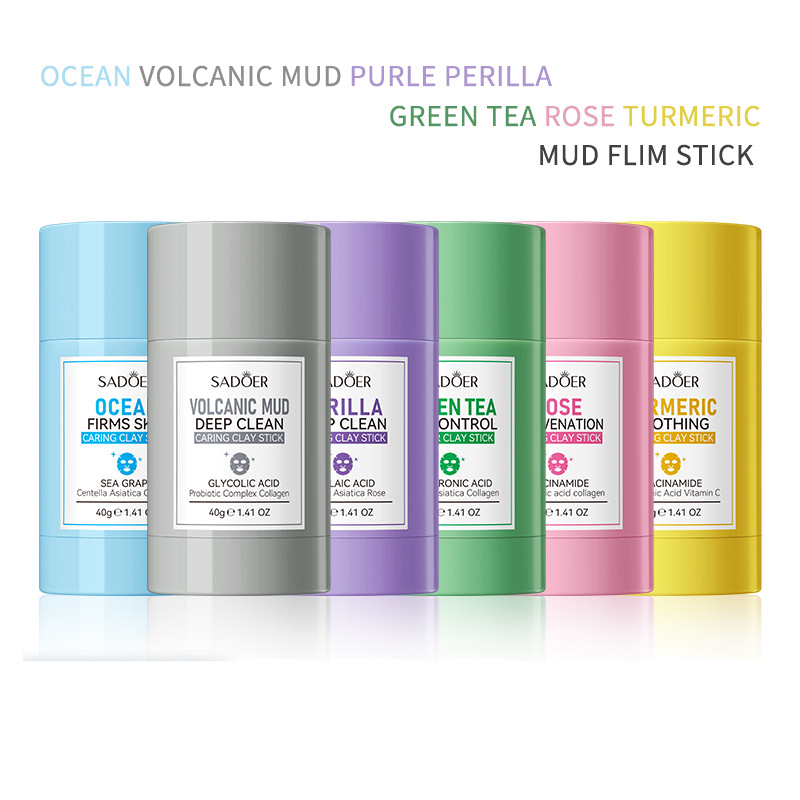 Green Tea Cleansing Clay Mask - SADOER Green Tea & Rose Clay