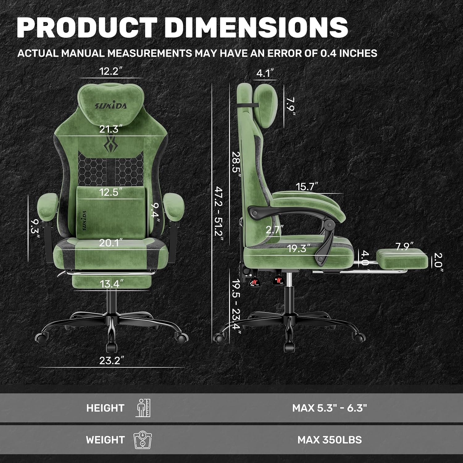 Fabric Video Gaming Chair, Erg - Massage review and price