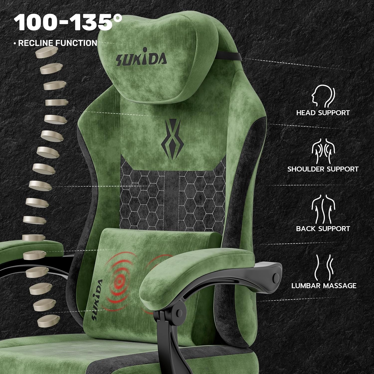Fabric Video Gaming Chair, Erg - Massage review and price