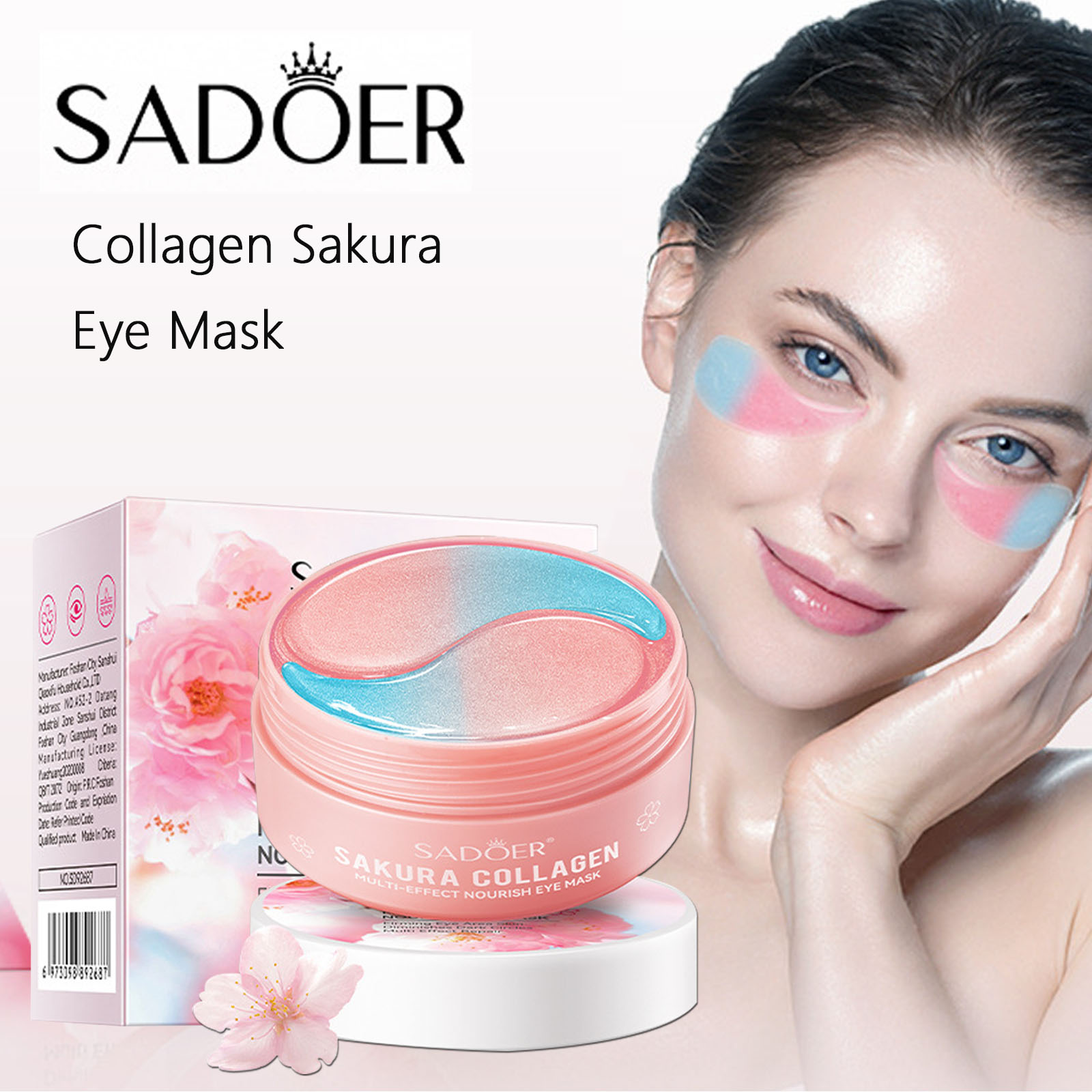 60pcs Sakura Collagen Eye Mask - Collagen Under Eye Patches review and price