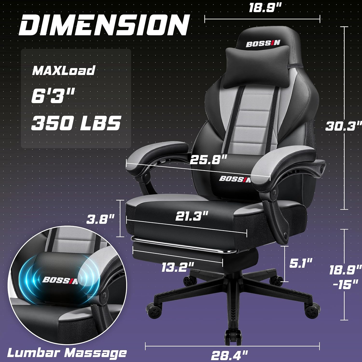 Gaming Chair with Massage, Erg - Massage review and price