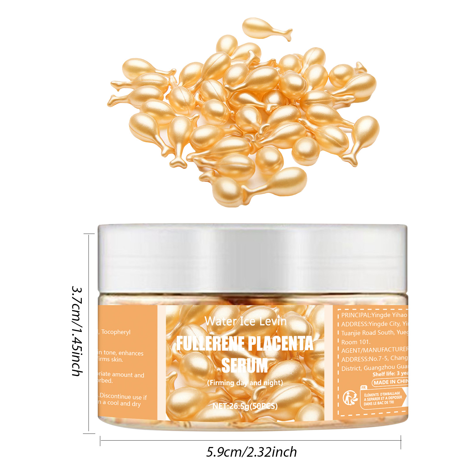 50 Fullerene Essence Capsules  - Hyaluronic Acid Facial Serum review and price
