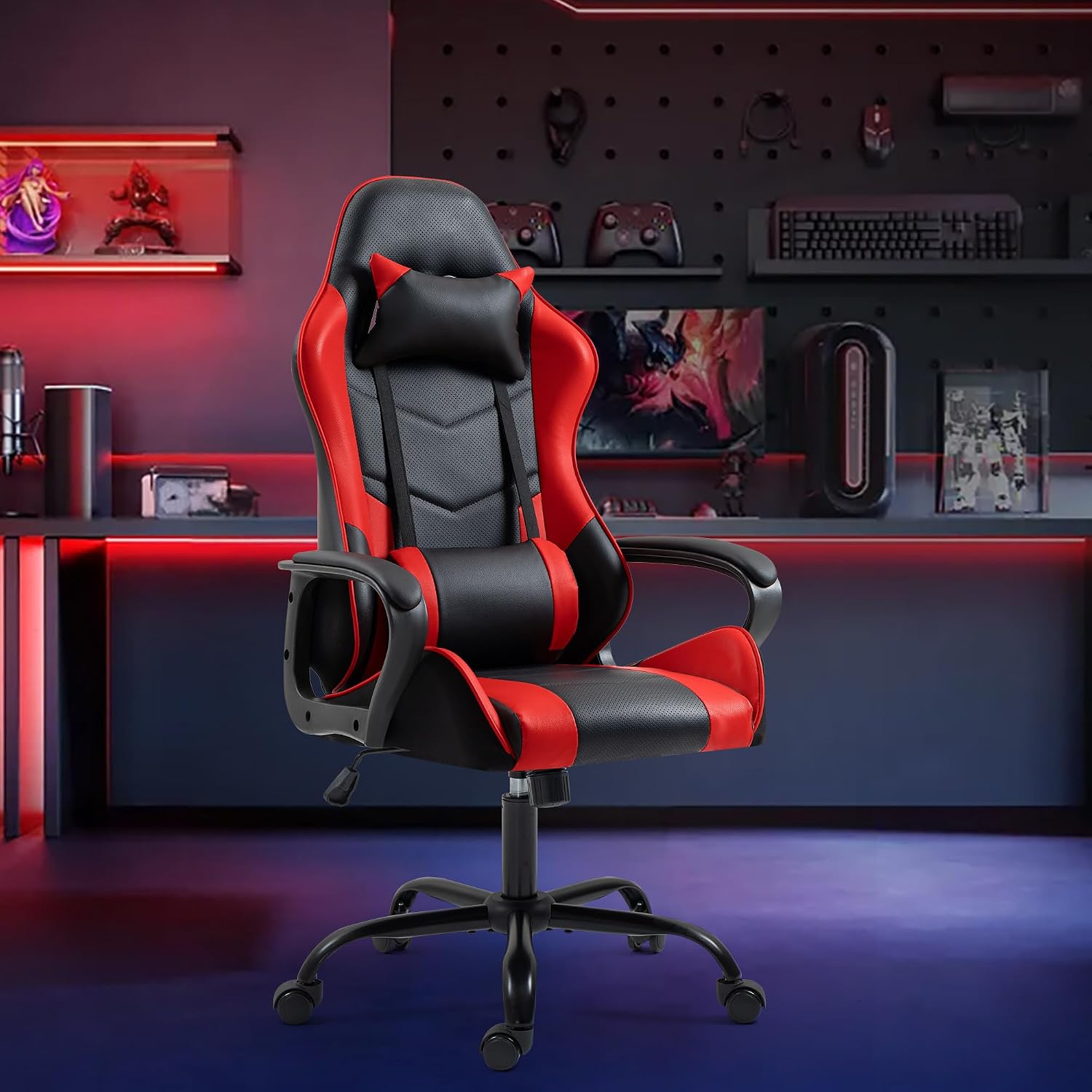 Red Ergonomic Gaming Chair Mas - Massage review and price