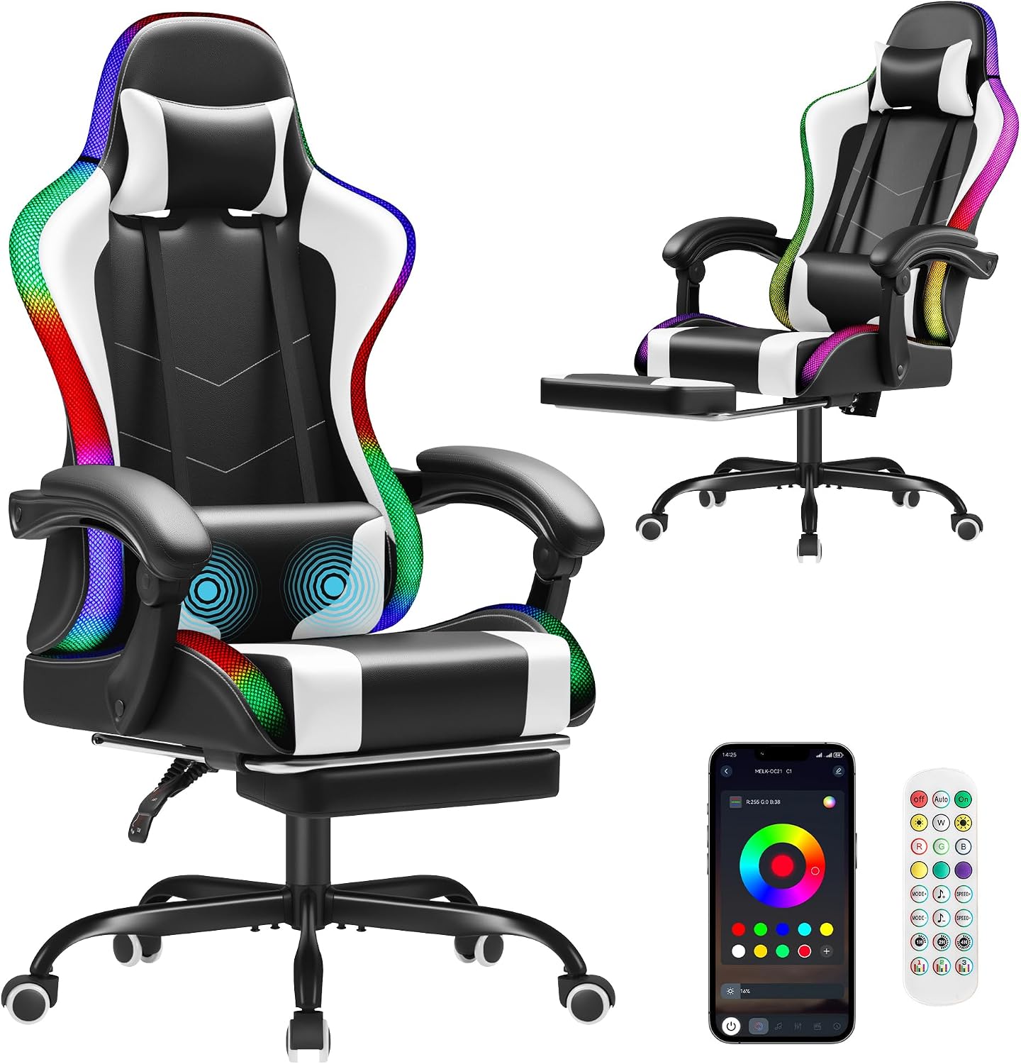Homall Gaming Chair, Ergonomic - Massage review and price